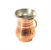 El Yapımı Dövme Bakır Ayran, Su, Meşrubat Bardağı - Kalaylı thumbnail 3