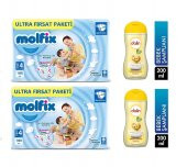 Molfix Ultra Fırsat Paket 4 Numara 200Lü Bebek Bezi + 400 Ml Dalin Hediyeli - 1