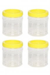 Plastik Kavanoz Pet Bidon Saklama Kabı 1 Litre 4 Adet - 1