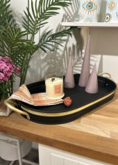 The Mia Galvin Tepsi Siyah 65x33 cm - 1