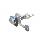 Yuma Kilitli Çelik Rozet Sol + 1 adet 68 mm Çelik Kapı Barel Set - 6