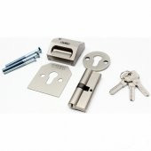Yuma Kilitli Çelik Rozet Sol + 1 adet 68 mm Çelik Kapı Barel Set - 8