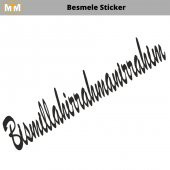 Besmele Oto Sticker  Mor 30cm - 1