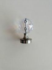 70 LİK YUVARLAK KRİSTAL TOPUZ BRONZ   VM-2068 - 1