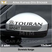 Volkswagen Touran Ayna Kapağı Oto Sticker (2 Adet) - 1