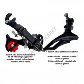 Hsgl Bisiklet Siyah 3x7 Noktalı vites kolu Ön Arka Attırıcı Set Ergonomik Bisiklet Vites Sistemleri - 5