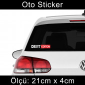 dert edition sticker  Araba cam yazıları 2 ADET - 1