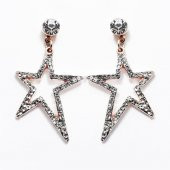 Zirkon Taş Kadın Yıldız Küpe - 3