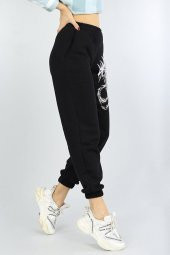 Dragon Baskılı Siyah Jogger Eşofman thumbnail 2