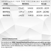 Honda Jazz, Civic, CR-V için Ayna Dişlisi - 7