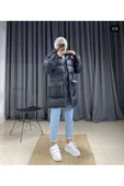 Modatalika Kadın Kapüşonlu Oversize Şişme Kaban - 2