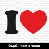 I love you sticker  2 ADET - 1