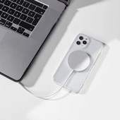 iPhone 14 Pro Max Kılıf Magsafe Özellikli Şeffaf Silikon Kapak - 6