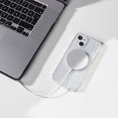 iPhone 14 Plus Kılıf Magsafe Özellikli Şeffaf Silikon Kapak - 5