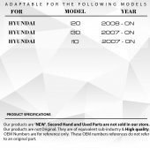 Hyundai I30,I20,I10  için Ayna Dişlisi - 8