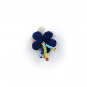 Keçe Yaka Çiçeği Mavili Beyazlı - 1