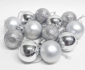 Gümüş Renk 3 cm 12 li Boru Top - 1