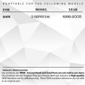 Bmw 3 Serisi E46 için Otomotik Vites Körüğü (Siyah) - 6
