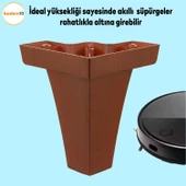Venüs Lüks Mobilya Kanepe Sehpa Tv Ünitesi Koltuk Ayağı 14 Cm Kahverengi Ahşap Desenli Baza Ayakları - 3
