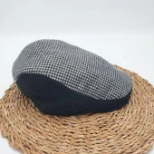 Siyah Beyaz Renk Klasik Erkek Kasket - 2