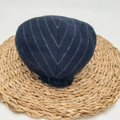 Siyah Renk Çizgili Model Klasik Erkek Kasket - 4