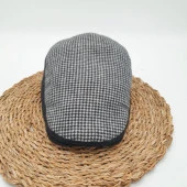 Siyah Beyaz Renk Klasik Erkek Kasket - 9