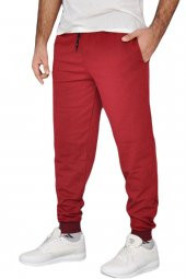 Bordo Manşetli Eşofman Altı - 1