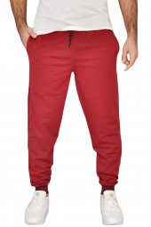 Bordo Manşetli Eşofman Altı - 3