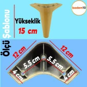 Aspen Lüks Mobilya Kanepe Koltuk Tv Ünitesi Baza Yükseltici Ayağı Ayakları 15 Cm Açık Kahverengi thumbnail 2