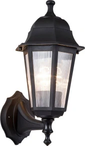 Altıgen Bahçe Aydınlatması Duvar Aplik Optik Armatür Siyah - 2