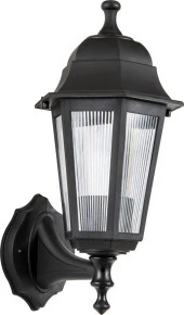 Altıgen Bahçe Aydınlatması Duvar Aplik Optik Armatür Siyah - 1