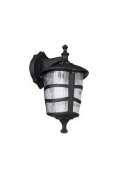 Üçgen Bahçe Aydınlatması Ters Aplik Optik Armatür Siyah thumbnail 2