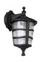 Üçgen Bahçe Aydınlatması Ters Aplik Optik Armatür Siyah thumbnail 1