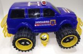 Sallanan Kafa Emoji Hediye 46cm Dev Tekerli Jumbo Jandarma Aracı 4x4 Jeep Süper Gösterişli Oyuncak - 1