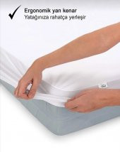 Tek Kişilik Alez Mikro Full Kenar Fitted Su Sıvı Geçirmez Alez Yatak Koruyucu Alez 120 X 200 CM Pamuklu - 5