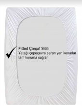 Tek Kişilik Alez Mikro Full Kenar Fitted Su Sıvı Geçirmez Alez Yatak Koruyucu Alez 120 X 200 CM Pamuklu - 6