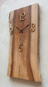 Doğal Ahşap Ceviz Duvar Saati - 2