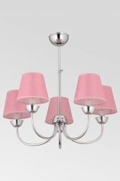 MARİA 5 Lİ MODERN PEMBE ŞAPKALI AVİZE - 2