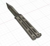 Kelebek Bıçağı / Balisong Vidasız Organik Plastikten Aksesuar - 2