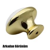 Saraylı Düğme Çekmece Dolap Dolabı Kapak Kulpu Kulpları Kulbu Gold Seramik Metal Kulp Mobilya Mutfak thumbnail 6