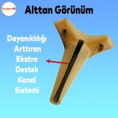 Aspen Lüks Mobilya Kanepe Koltuk Tv Ünitesi Baza Ayağı Ayakları 15 Cm Açık Kahverengi Ayak (4 ADET) - 5