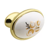 Saraylı Düğme Çekmece Dolap Dolabı Kapak Kulpu Kulpları Kulbu Gold Seramik Metal Kulp Mobilya Mutfak thumbnail 3