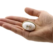 Saraylı Düğme Çekmece Dolap Dolabı Kapak Kulpu Kulpları Kulbu Gold Seramik Metal Kulp Mobilya Mutfak thumbnail 4