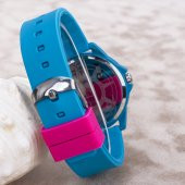 Şık Turkuaz Silikon Kordonlu Yetişkin Kız Bayan Kol Saati ST-303698 thumbnail 2