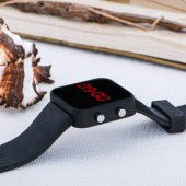 Şık Unisex Siyah Kordonlu Dijital Led Kol Saat ST-303622 - 4