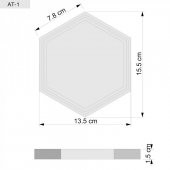Beton Altıgen  Oval Tepsi , Organizer, Saksı Altlığı - 2