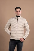 SLİMFİT DİK YAKA FERMUARLI ERKEK PUFFER MONT - 2