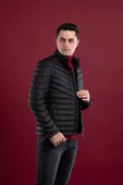 SLİMFİT DİK YAKA FERMUARLI ERKEK PUFFER MONT - 10