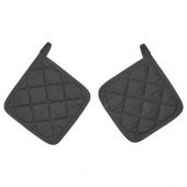 Fırın Tutacak 2 Adet Gri Renk MeridyenDukkan 21x21 Cm 2 Adet Keçeli Polyester - 4