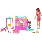 Hhb67 Barbie Bebek Bakıcısı Skipper Oyun Evi Seti - 2